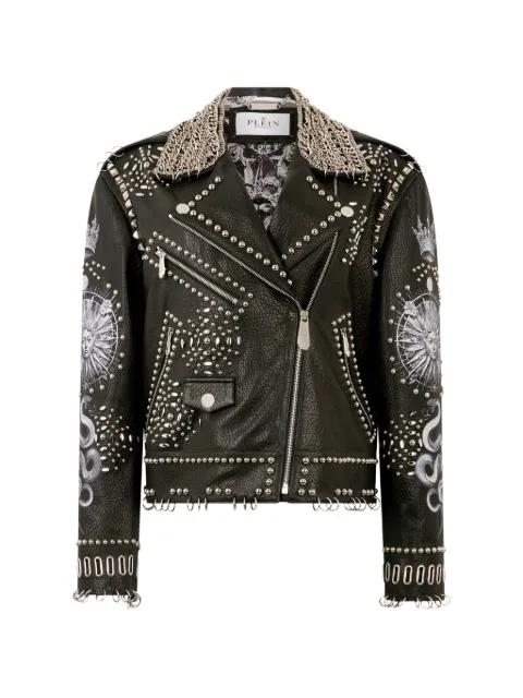 studded biker jacket by PHILIPP PLEIN