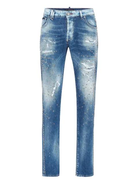studded distressed jeans by PHILIPP PLEIN