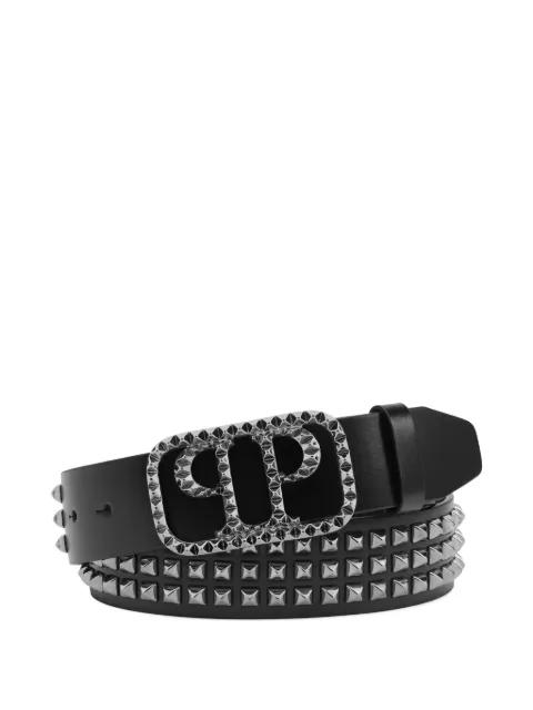 studs buckle leather belt by PHILIPP PLEIN