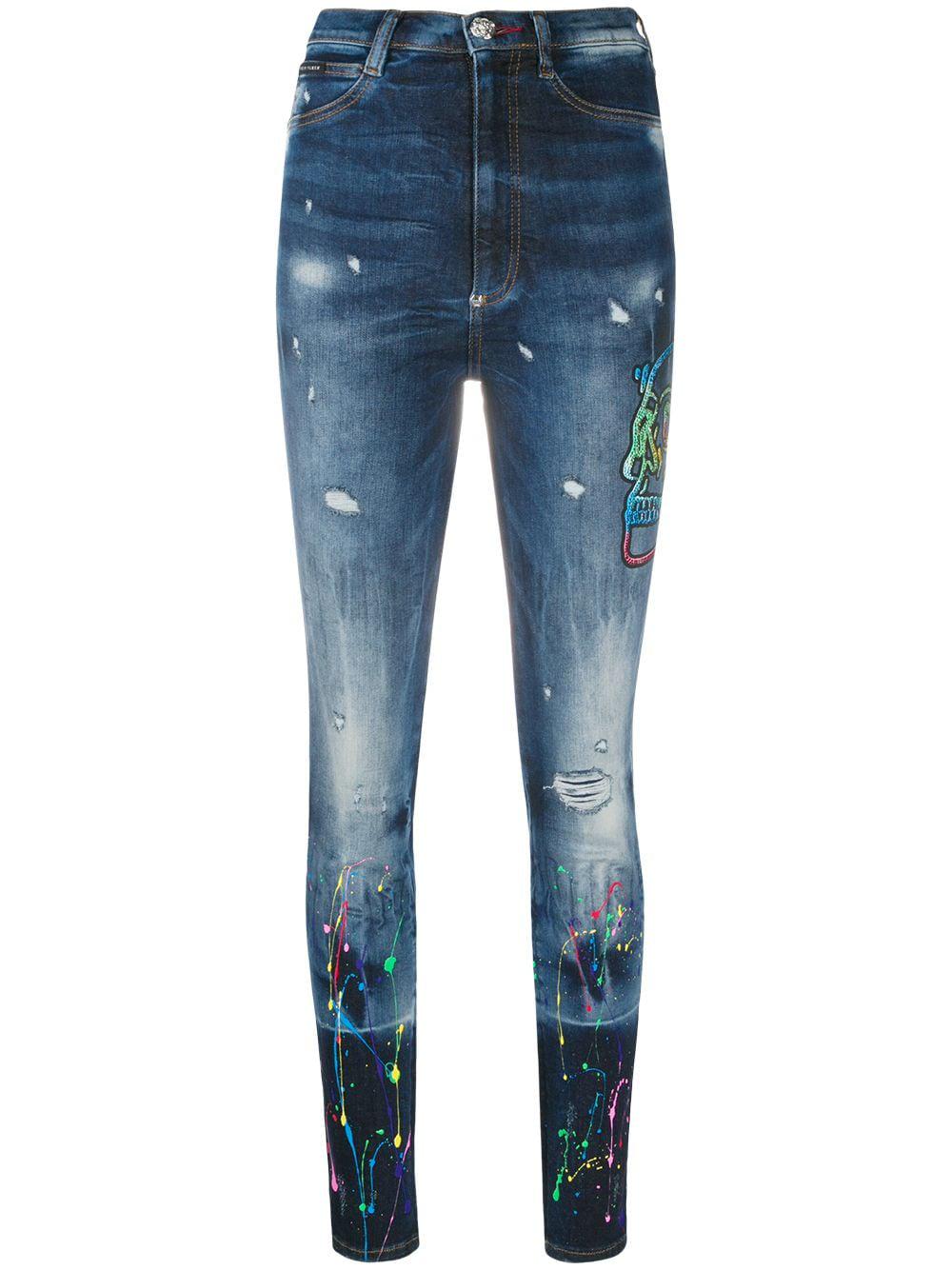 super high rise jeggings by PHILIPP PLEIN