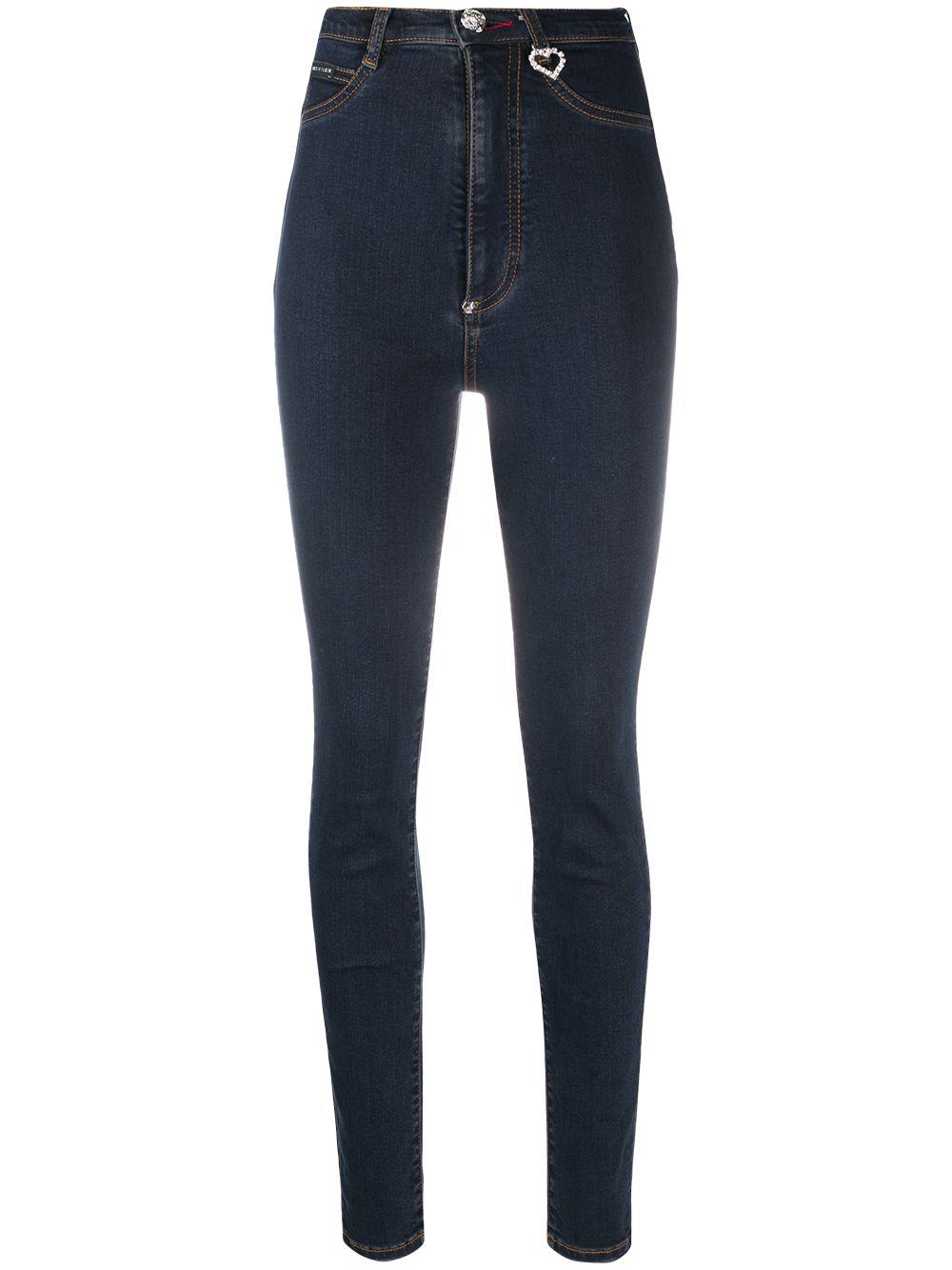 super high rise jeggings by PHILIPP PLEIN