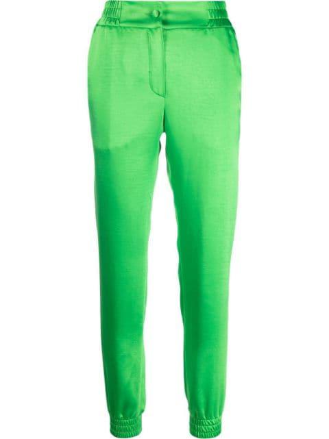 tapered satin track pants by PHILIPP PLEIN