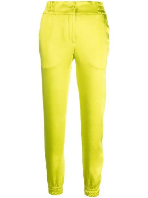 tapered satin track pants by PHILIPP PLEIN