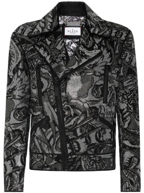tattoo-print biker jacket by PHILIPP PLEIN