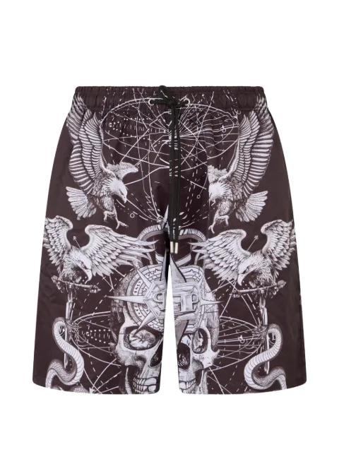 tattoo print shorts by PHILIPP PLEIN