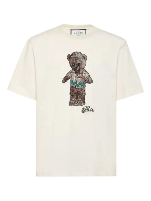 teddy bear-embellished T-shirt by PHILIPP PLEIN