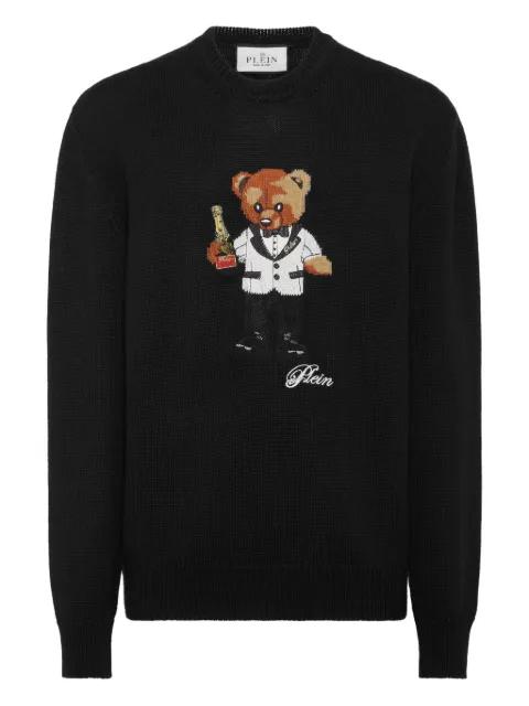 teddy-bear embroidered sweat by PHILIPP PLEIN