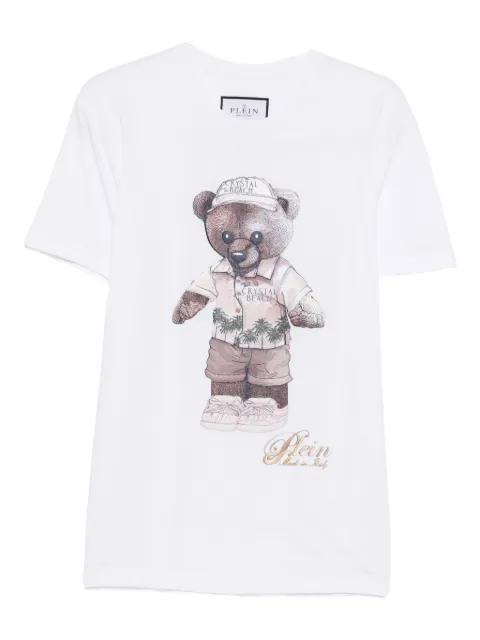 teddy-bear-print cotton T-shirt by PHILIPP PLEIN
