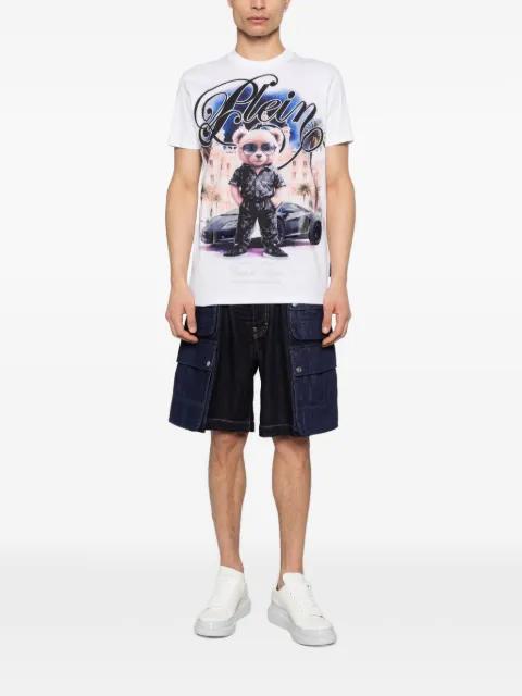 teddy-print crew-neck T-shirt by PHILIPP PLEIN