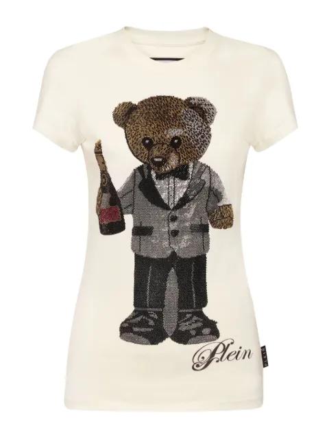 teddy-print embellished T-shirt by PHILIPP PLEIN