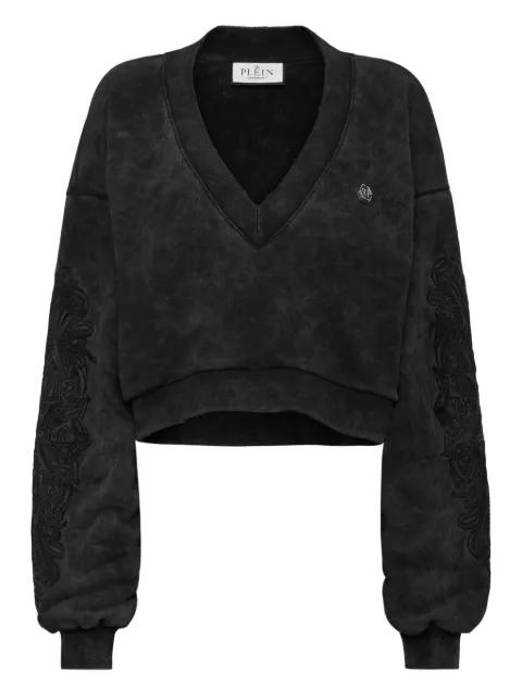 washed V-neck sweatshirt by PHILIPP PLEIN