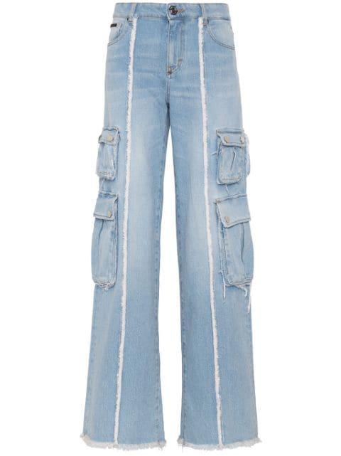wide-leg cargo jeans by PHILIPP PLEIN