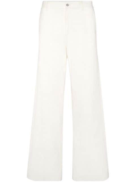 wide-leg velvet trousers by PHILIPP PLEIN
