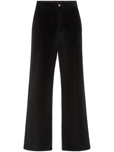 wide-leg velvet trousers by PHILIPP PLEIN