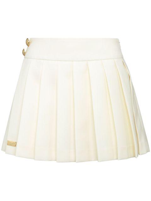 wool marine plissé skirt by PHILIPP PLEIN