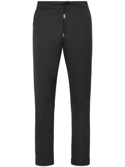 wool track pants by PHILIPP PLEIN