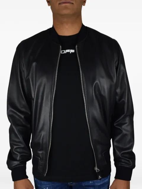 zip skull leather jacket by PHILIPP PLEIN