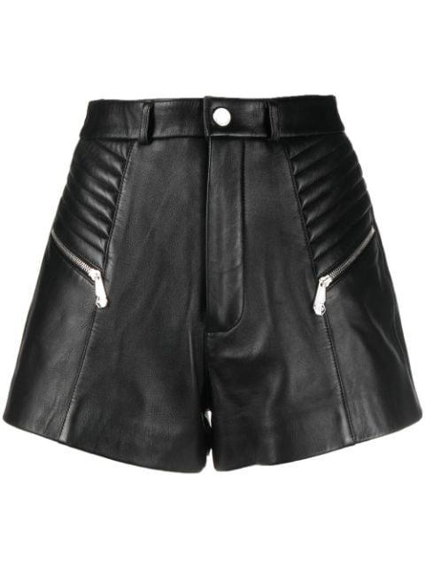 zipper-detail leather shorts by PHILIPP PLEIN