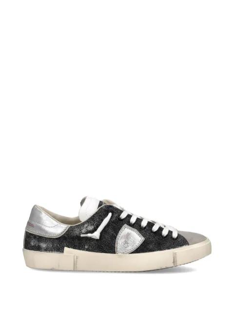 PRSX Low metallic panel sneakers by PHILIPPE MODEL PARIS