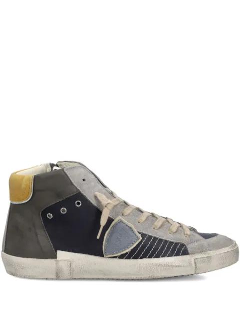 Prsx panelled high-top sneakers by PHILIPPE MODEL PARIS