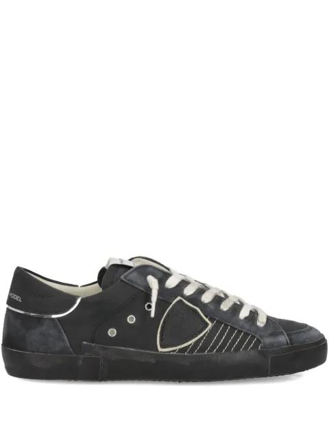 Prsx suede-panelled low-top sneakers by PHILIPPE MODEL PARIS