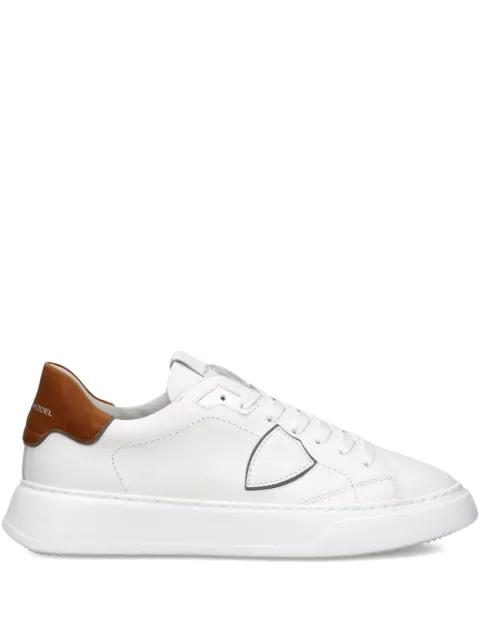 Temple leather low-top sneakers by PHILIPPE MODEL PARIS