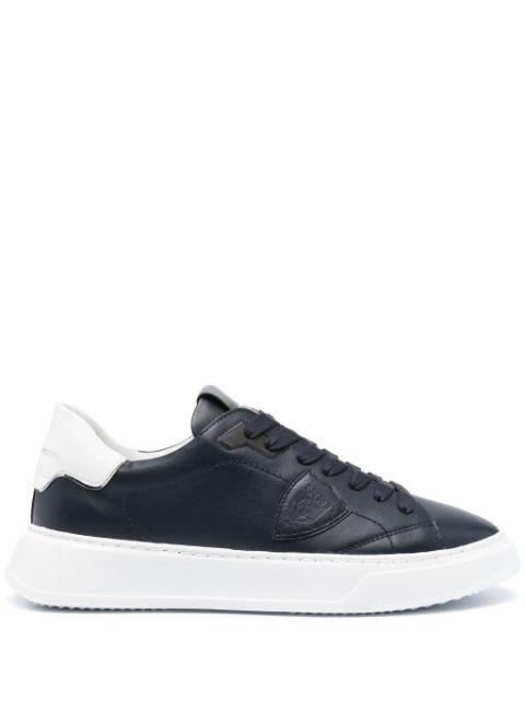 Temple logo-patch sneakers by PHILIPPE MODEL PARIS