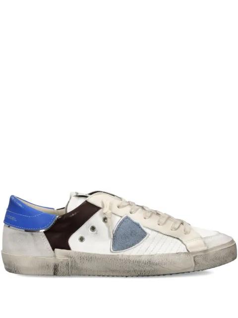 patchwork leather low-top sneakers by PHILIPPE MODEL PARIS
