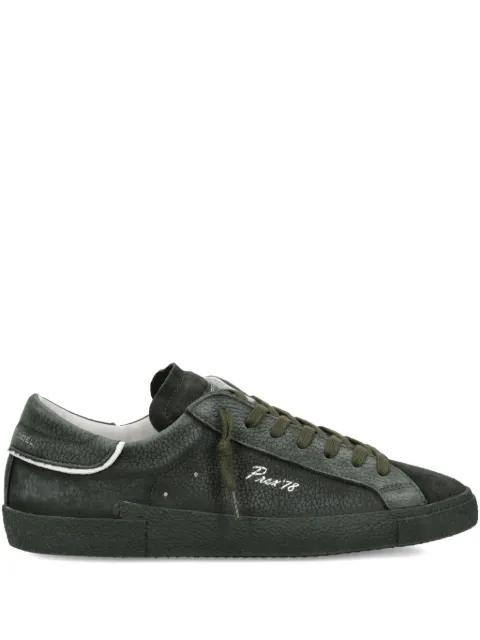 suede-panelled low-top sneakers by PHILIPPE MODEL PARIS