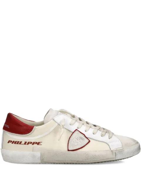 suede-panelled low-top sneakers by PHILIPPE MODEL PARIS