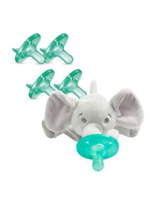 Soothie and Soothie Snuggle Pacifier Holder with Detachable Elephant Pacifier by PHILIPS AVENT
