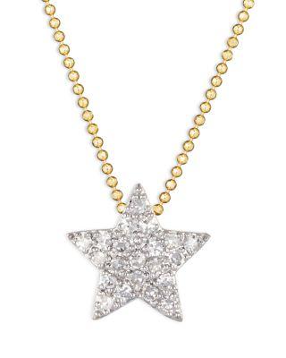 14K Yellow Gold & Rhodium Diamond Mini Star Infinity Necklace by PHILLIPS HOUSE