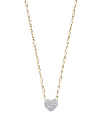 Rhodium & 14K Gold Affair Diamond Heart Pendant Necklace by PHILLIPS HOUSE