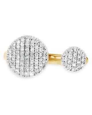 Rhodium & 14K Yellow Gold & Diamond Double Open Infinity Ring by PHILLIPS HOUSE