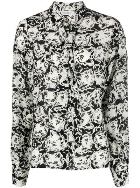 Cat Mania silk shirt by PHILOSOPHY DI LORENZO SERAFINI