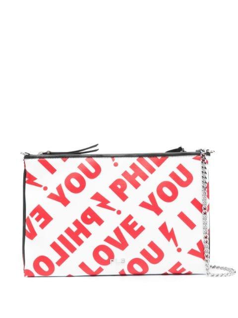 I Love You leather crossbody bag by PHILOSOPHY DI LORENZO SERAFINI