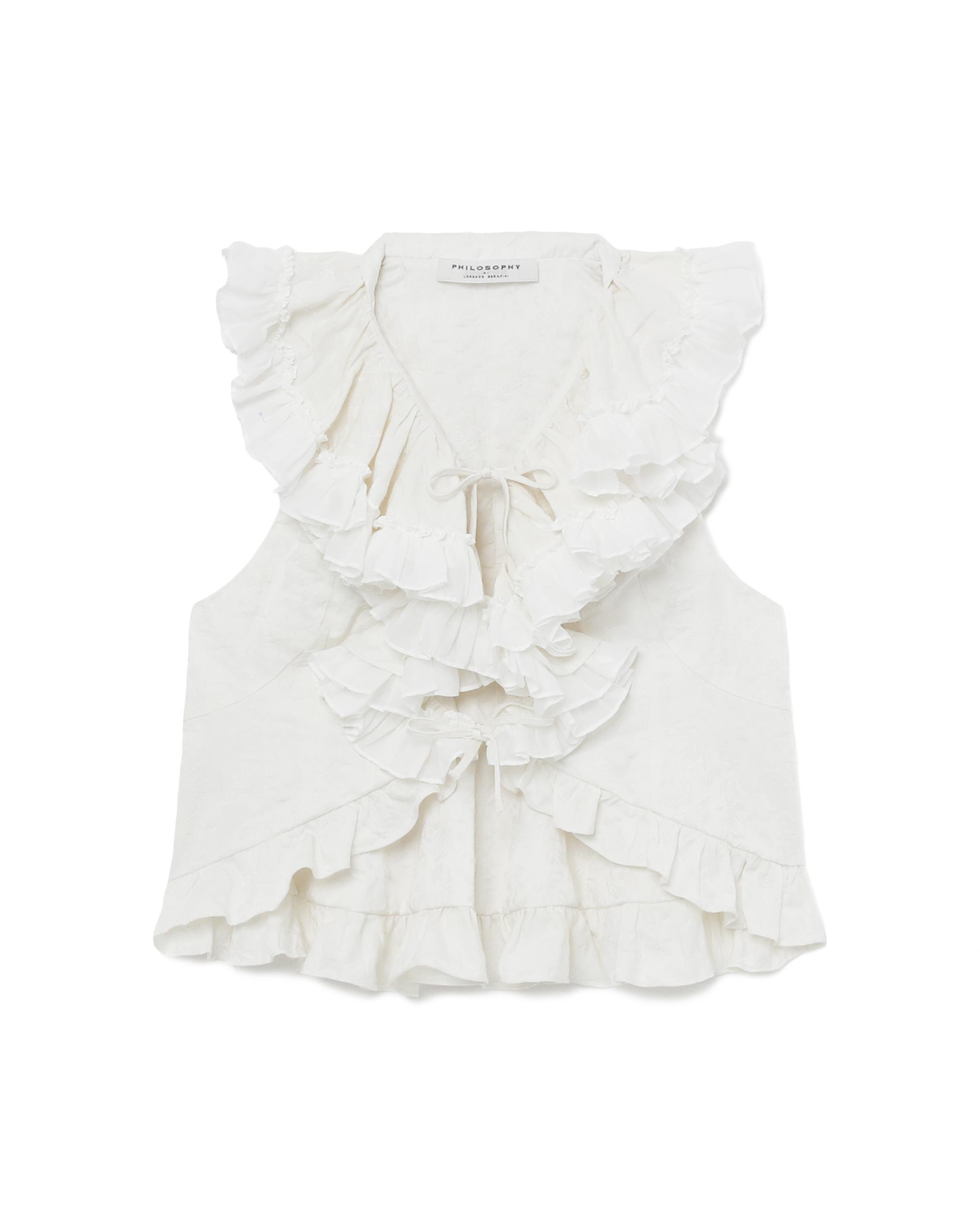 Jacquard cropped gilet by PHILOSOPHY DI LORENZO SERAFINI