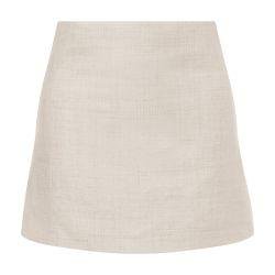 Linen blend canvas mini skirt by PHILOSOPHY DI LORENZO SERAFINI