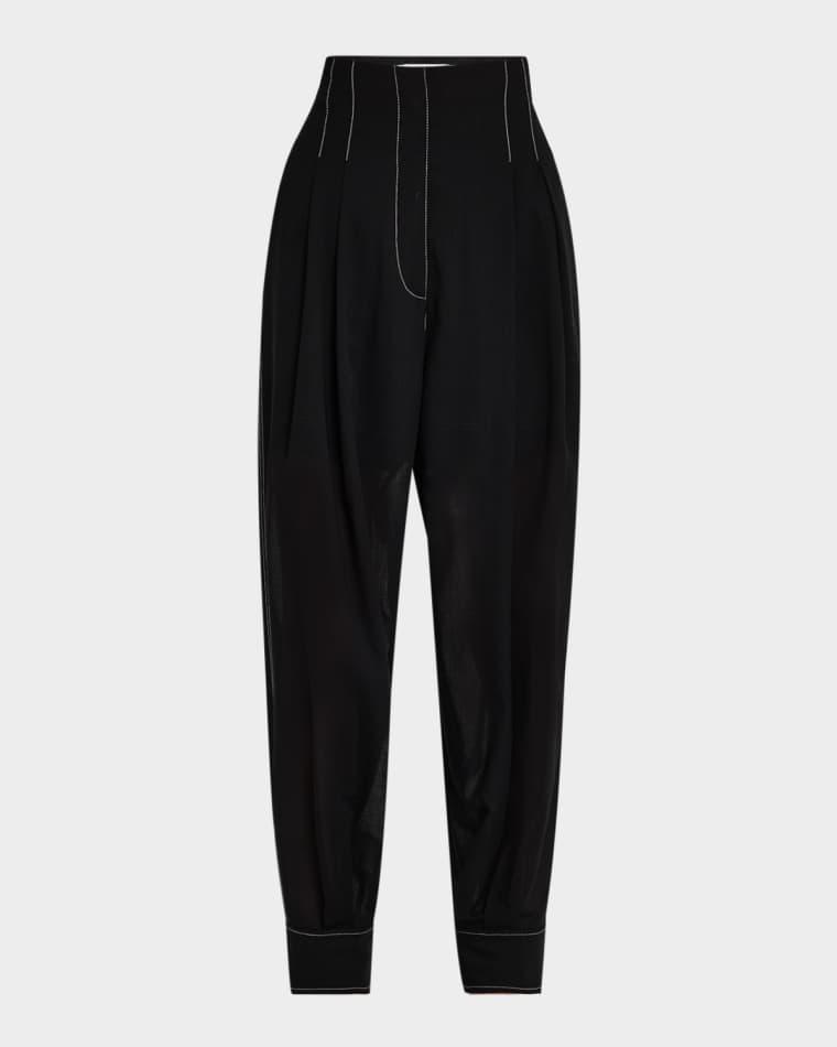 Pleated Tapered-Leg Trousers by PHILOSOPHY DI LORENZO SERAFINI