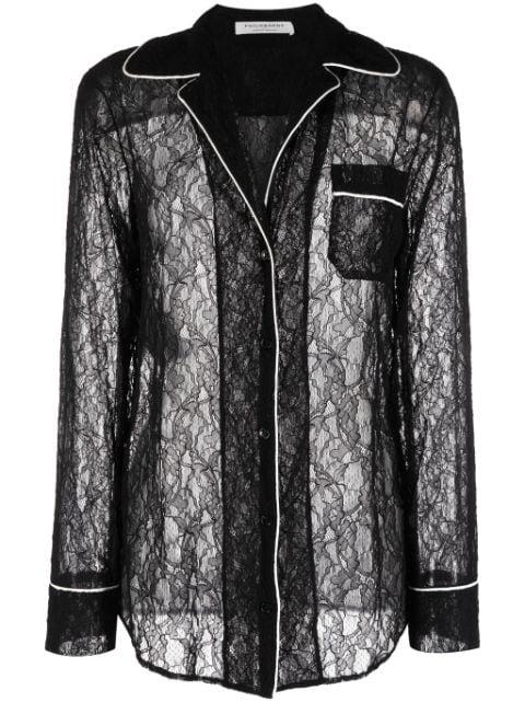 Stretch lace shirt by PHILOSOPHY DI LORENZO SERAFINI