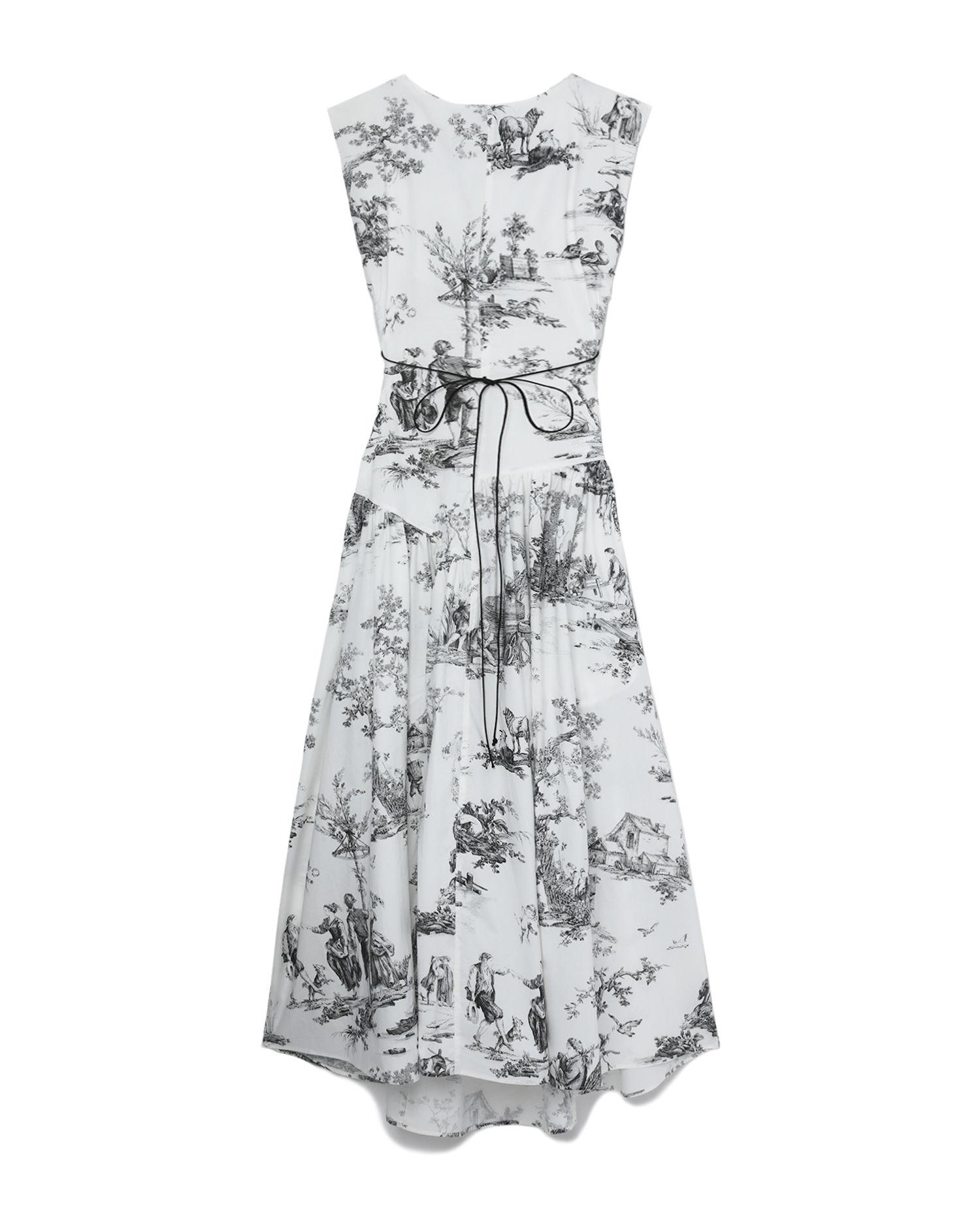 Toile de Jouy poplin dress with cut-out by PHILOSOPHY DI LORENZO SERAFINI