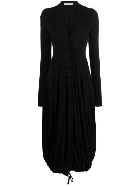 V-neck double-breasted midi dress by PHILOSOPHY DI LORENZO SERAFINI