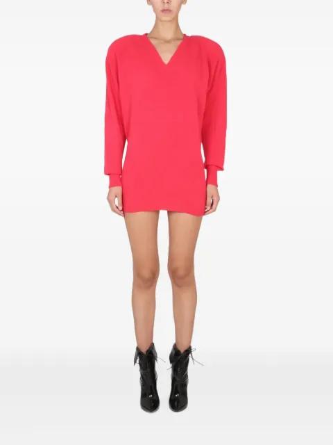 V-neck long-sleeve mini dress by PHILOSOPHY DI LORENZO SERAFINI