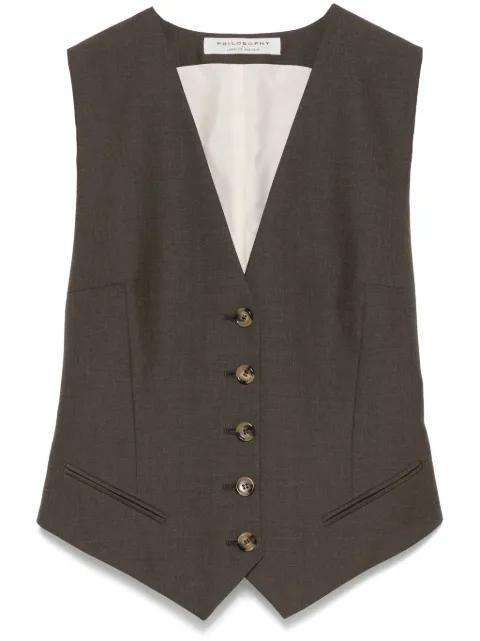 V-neck waistcoat by PHILOSOPHY DI LORENZO SERAFINI