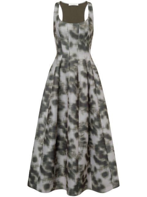 abstract-print full-skirt dress by PHILOSOPHY DI LORENZO SERAFINI