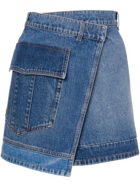 asymmetric denim skirt by PHILOSOPHY DI LORENZO SERAFINI