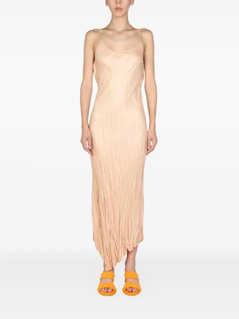 asymmetric pleated midi dress by PHILOSOPHY DI LORENZO SERAFINI