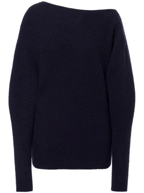 asymmetric ribbed-knit jumper by PHILOSOPHY DI LORENZO SERAFINI