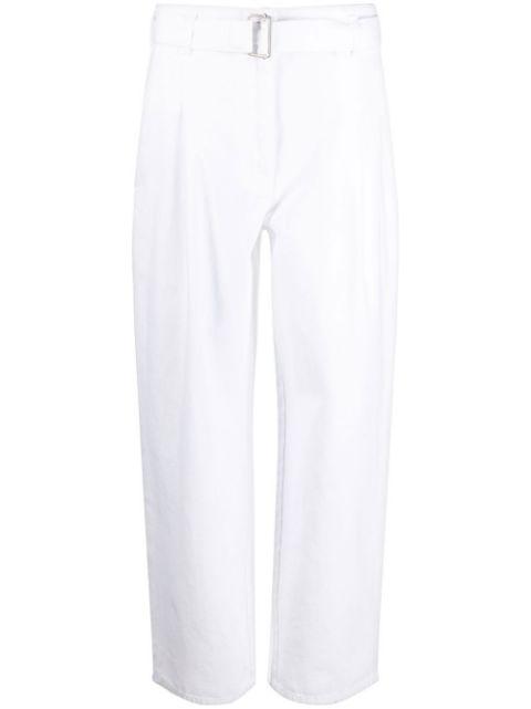 belted cotton gabardine trousers by PHILOSOPHY DI LORENZO SERAFINI