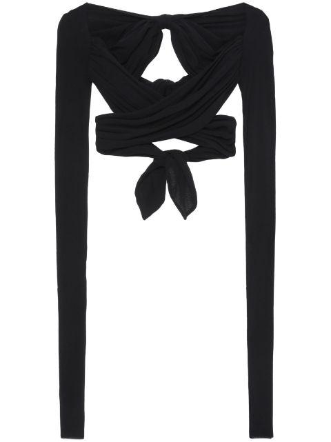 bow-fastening cropped top by PHILOSOPHY DI LORENZO SERAFINI